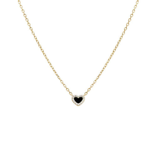 Mini Pave Colored Gemstone Pendant Necklace