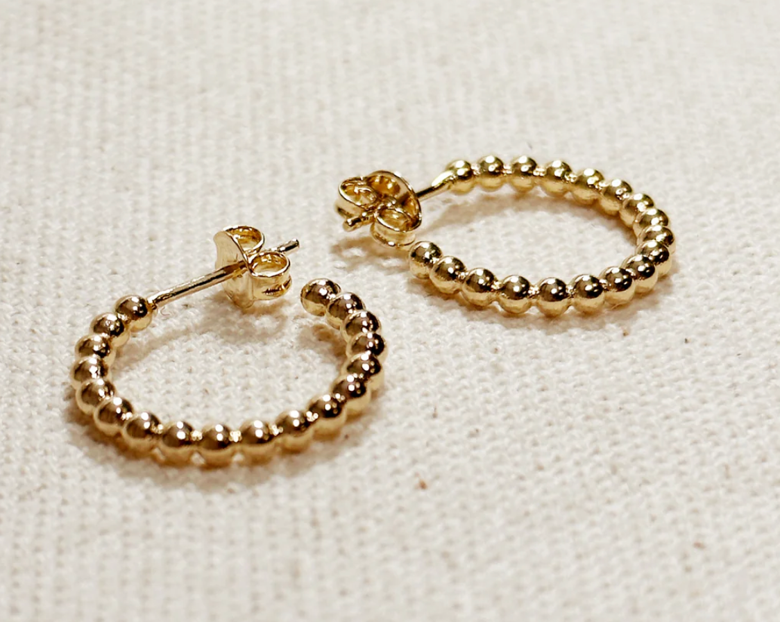 Dainty Beaded C-Hoop